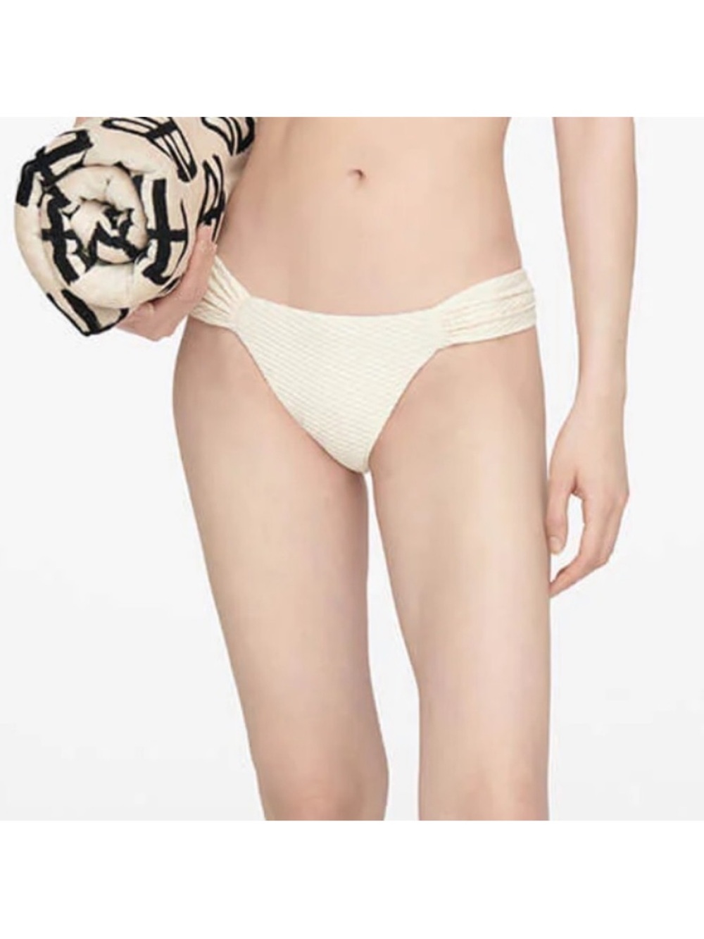 NWT ANINE BING Naya Bikini Bottom in Champagne Sz L